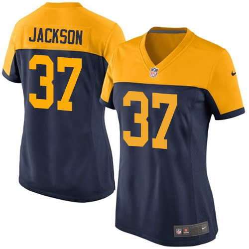 Nike Packers #37 Josh Jackson Navy Blue Alternate Women's Stitched NFL New Limited Jersey - Click Image to Close